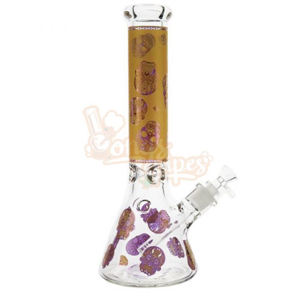 Royal Edition Skull Glass Beaker 35cm Amber