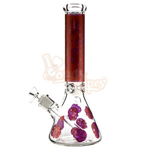 Royal Edition Skull Glass Beaker 35cm Red