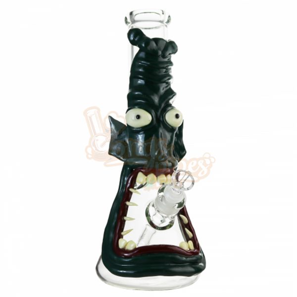 3D Green Phantom Monster Waterpipe 7mm Beaker