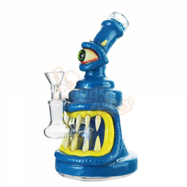 3D Trouble Maker Blue Monster Glass Bong