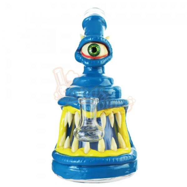 3D Trouble Maker Blue Monster Glass Bong