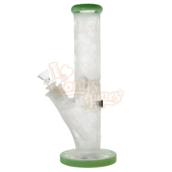 Didgeridoo Straight 9mm Frosted Skulls Waterpipe 30cm Green