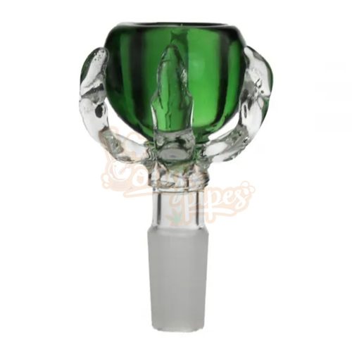 Dragon Claw Bowl 14mm Colored Glass Cone Piece Green