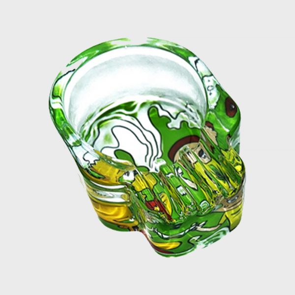 Rick and Morty Thick Glass Skull Shaped Astray