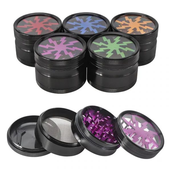 4 Piece Aluminium Thunder Herb Grinder 55mm