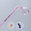 Combo X2 Curved Sweet Puff Glass Pipe 14cm Pink Balancer