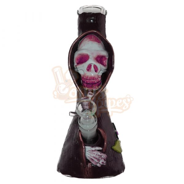 3D Grim Reaper Beaker Bong 25cm Pink