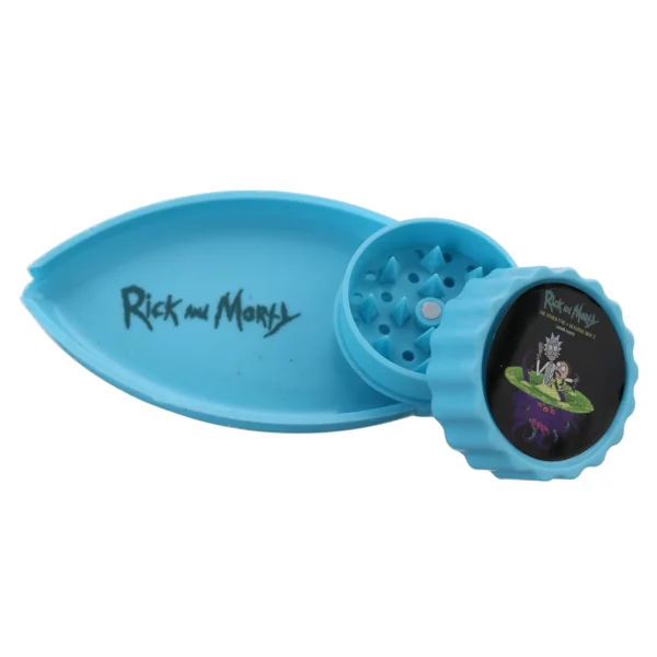 Rick and Morty Tray and 40mm Weed Grinder