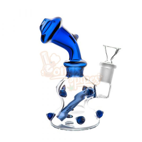 Blaze Glass Bong Waterpipes 17cm Blue