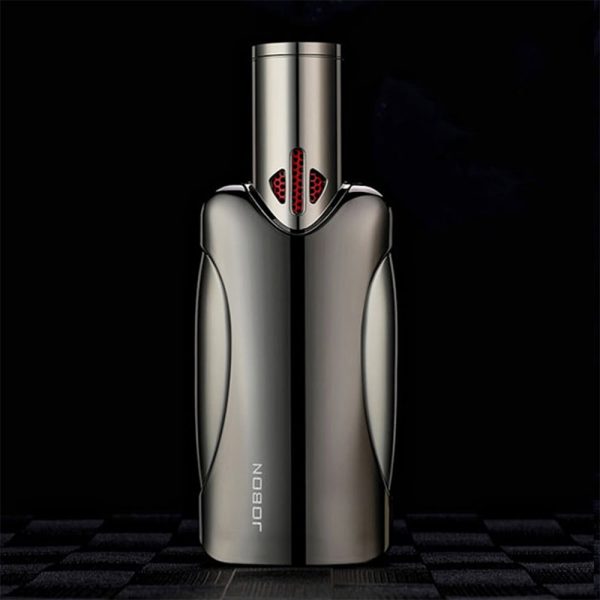 JOBON Jet Lighter 4 Flames Gift Set Silver