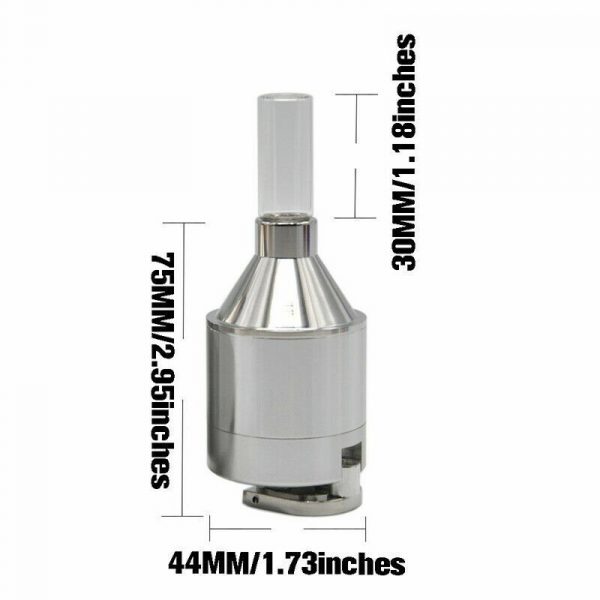 Metal Powder Grinder Hand Mill Funnel with Snuff Kit Glass Bottle - Image 2