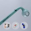 Combo Full X1 Sweet Puff Glass Pipe 14cm Teal Balancer