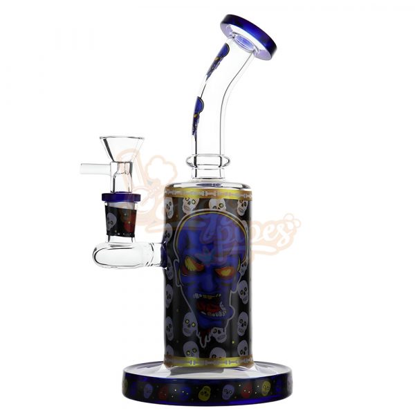 Skulls Dab bong 25cm Yellow Blue