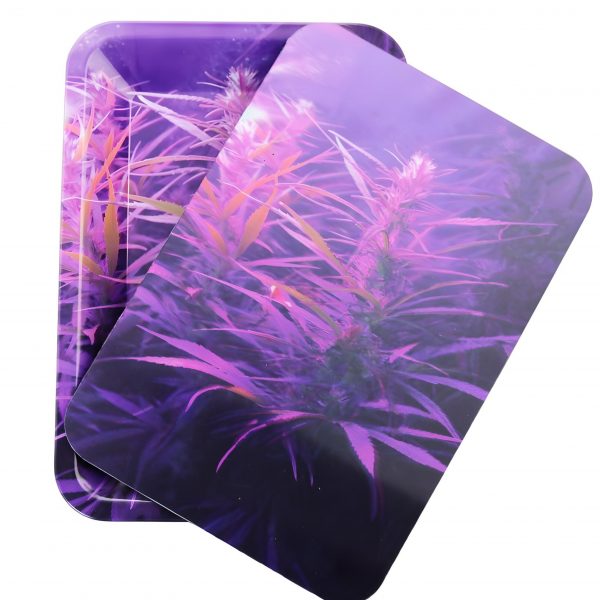 Marijuana Leaf Metal Tray with 3D Lid - Image 3