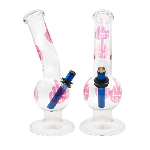 Pink Finger Bubble Bong 28cm