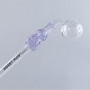 Bunny Sweet Puff Glass Pipe 14cm Purple and Balancer