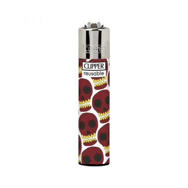 CLIPPER Lighter Skull Fire Large