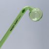 Curved Sweet Puff Glass Pipe 14cm Green Balancer