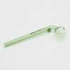 Curved Sweet Puff Glass Pipe 14cm Green Balancer