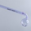 Curved Sweet Puff Glass Pipe 14cm Purple Balancer