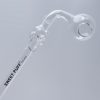 Skull Sweet Puff Glass Pipe 14cm Clear Balancer