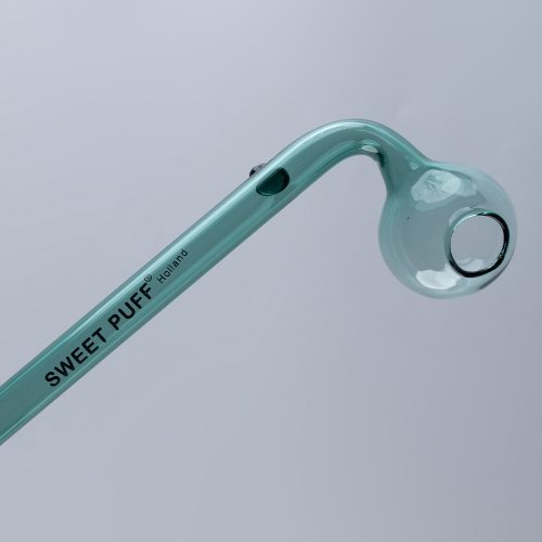 Sweet Puff Glass Pipe 14cm Teal Balancer