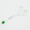 Sweet Puff Glass Pipe Straight Twin Bowl 15cm Green Tip