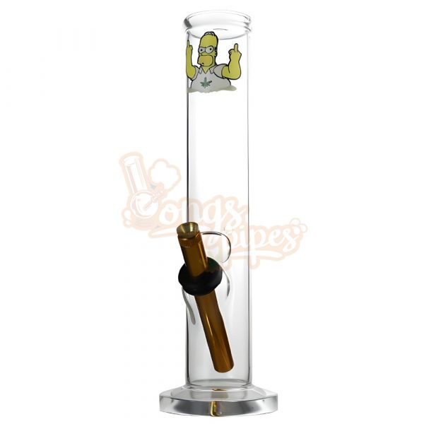 Glass Didgeridoo Straight Bong 30cm Brown