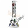 Glow In The Dark Mushroom Glass Beaker Bong 25cm