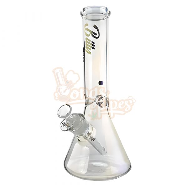 Holographic Rainbow Beaker Bong 25cm Grey