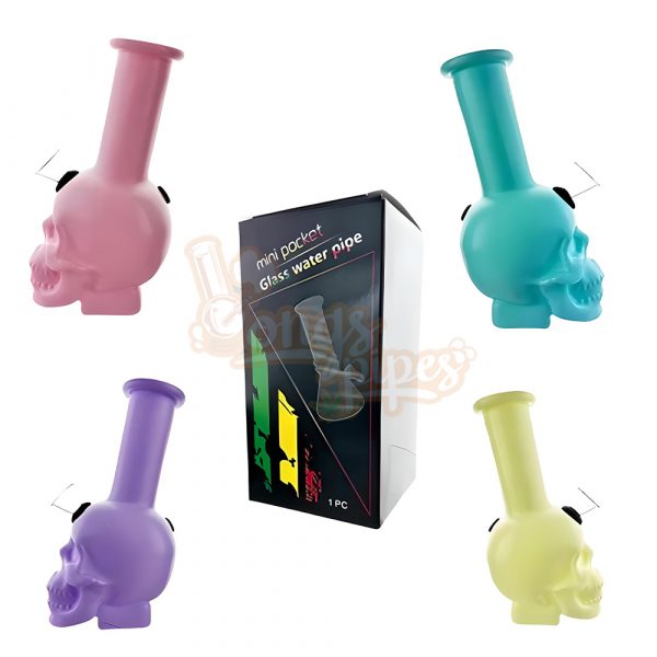 Pastel Pulse Skull Bong 15cm