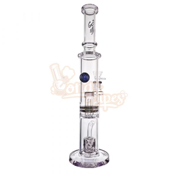 Billy Mate Gemstone Fusion Twin Perc Bong 40cm Pink