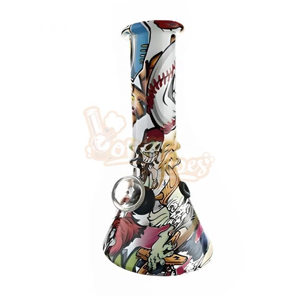 Rainbow Splash Beaker Bong 15cm