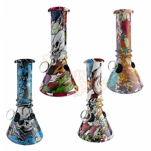 Rainbow Splash Beaker Bong 15cm