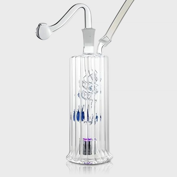 Blue LED Lights Glass Bubbler with Mini Bubbler Glass Pipe