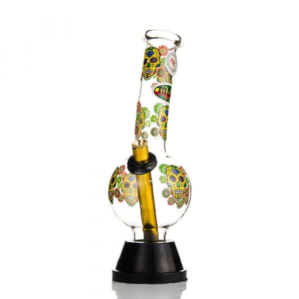 Glow In The Dark Candy Skull Bong 27cm