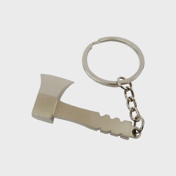 Silver Metal Snuff AXE Blade Keyring