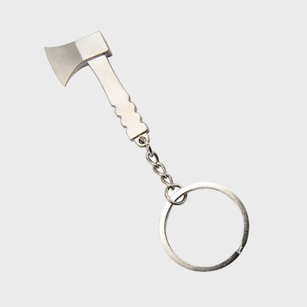 Silver Metal Snuff AXE Blade Keyring