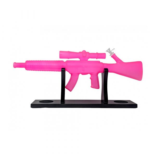 Glass AK47 Gun Bong 50cm Pink