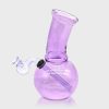 Purple Small Crack Bong 14cm with Glass Pipe 11cm