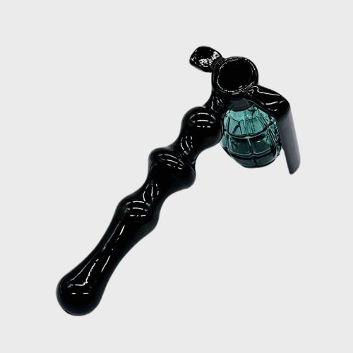 Black Grenade Glass Pipe 10cm