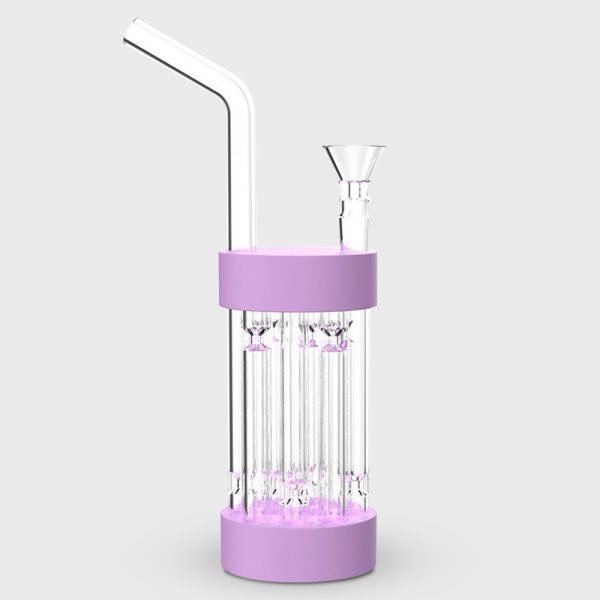 DryHit Pro Portable Dry Pipe Bong 20cm Purple