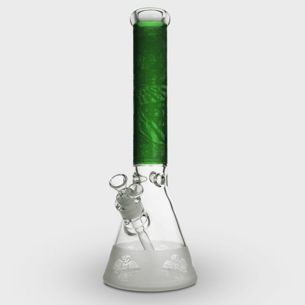 Egyptian Engraved Pharaohs Beaker Glass Bong 35cm