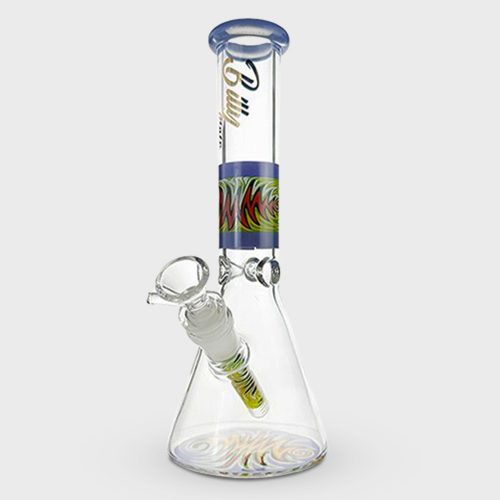 Wig-Wag Design Beaker Glass Bong 25cm