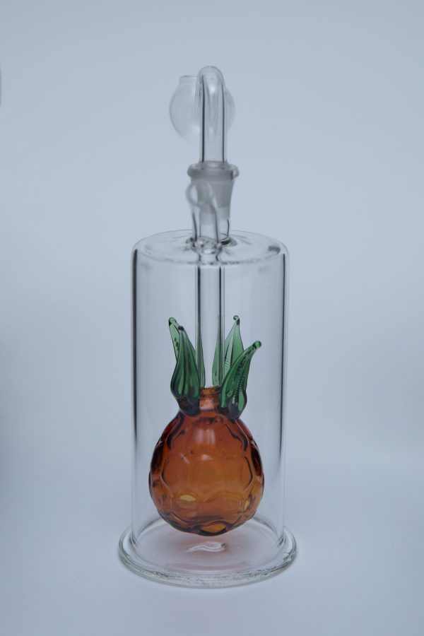 Pineapple Water Pipe 13cm with Mini Bubbler Glass Pipe - Image 2