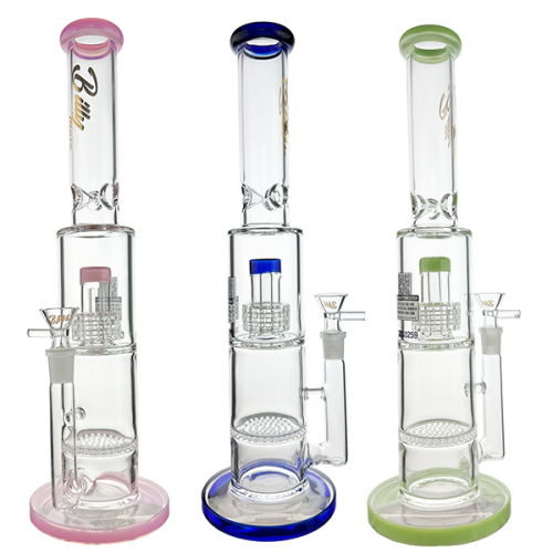 Billy Mate Dual Perc Glass Bong 36cm