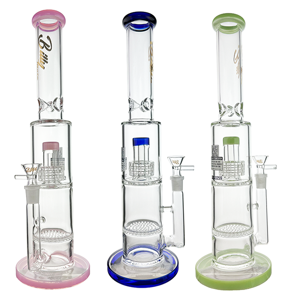 Billy Mate Dual Perc Glass Bong 36cm
